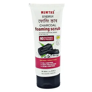Mumtaz Charcoal Foaming Scrub 120ml with Active Charcoal & Tea Tree Oil